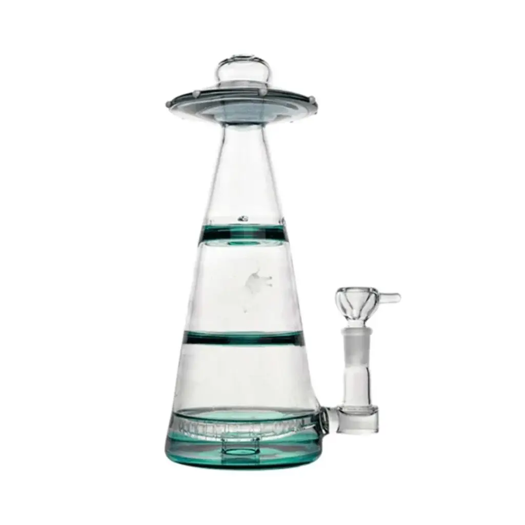 Hemper UFO Vortex Mothership XL Glass Water Pipe in clear borosilicate glass